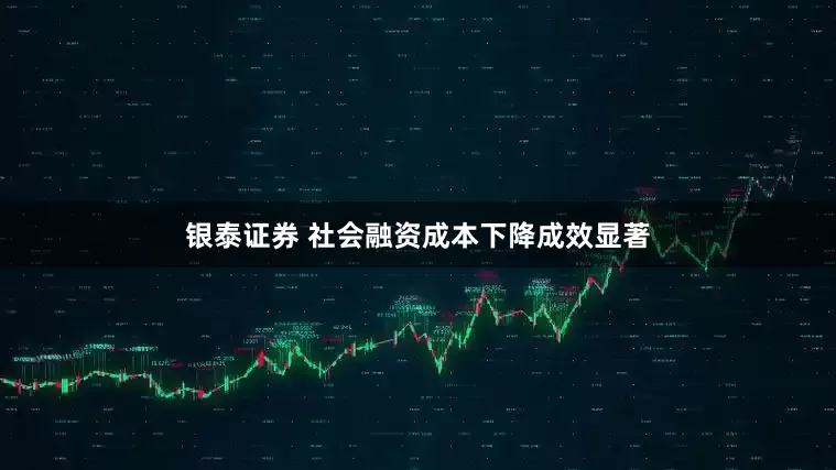 银泰证券 社会融资成本下降成效显著