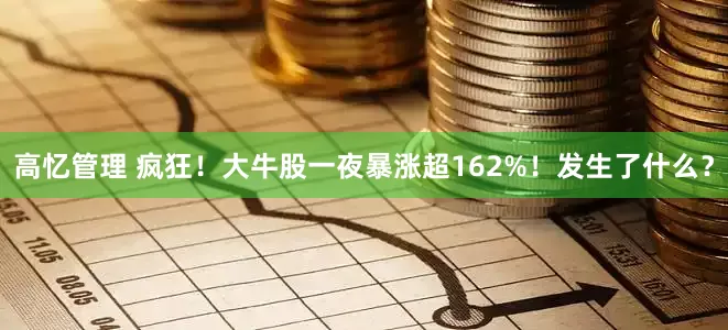 高忆管理 疯狂！大牛股一夜暴涨超162%！发生了什么？